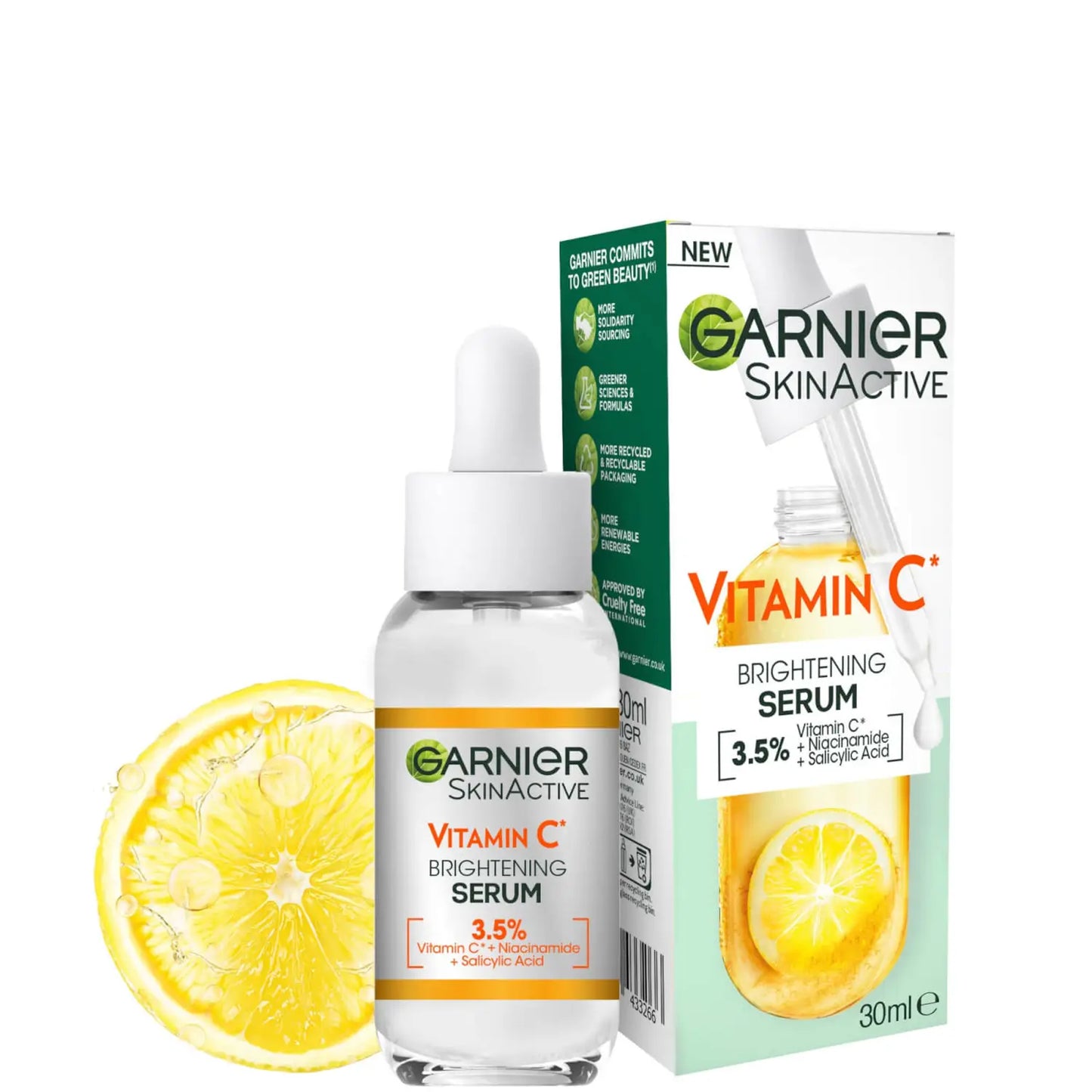 Garnier 3.5% Vitamin C, Niacinamide, Salicylic Acid, Brightening & Anti Dark Spot Serum 30ml