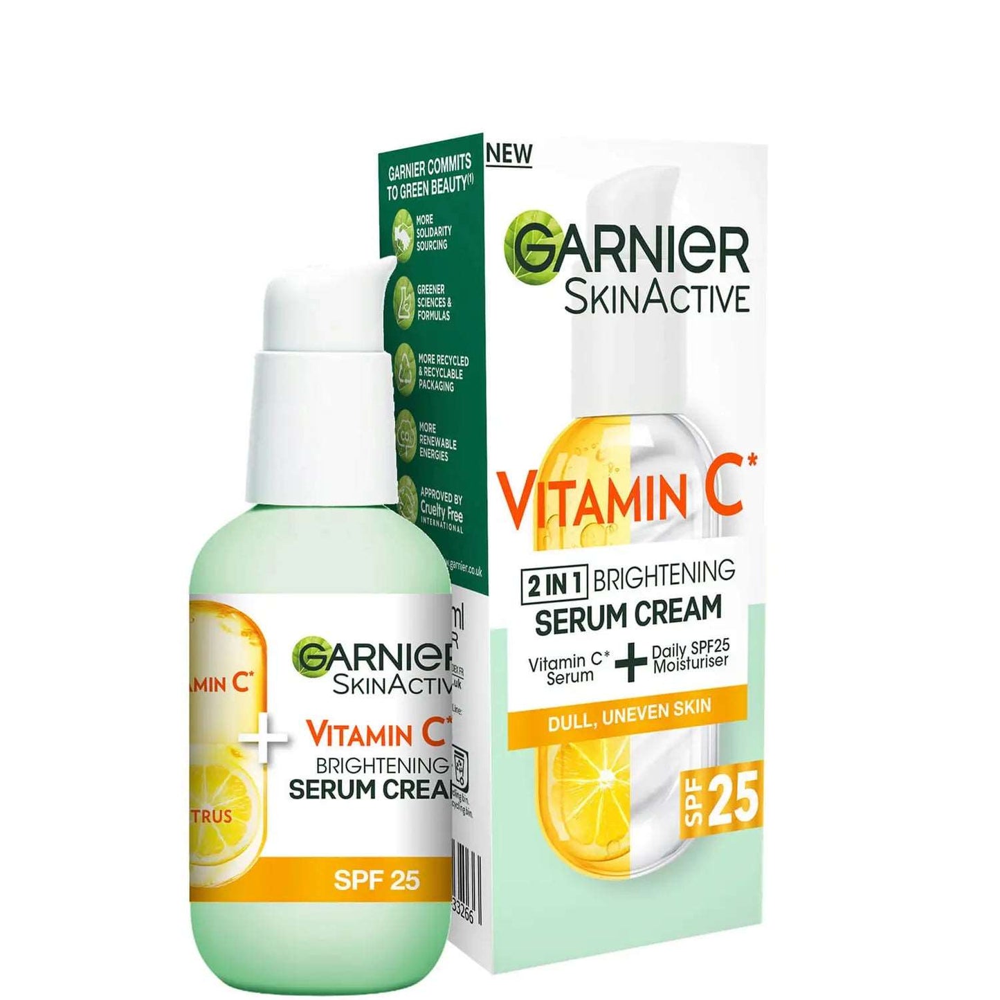 Garnier SkinActive Vitamin C 2in1 Brightening Serum Cream SPF 25 50ml