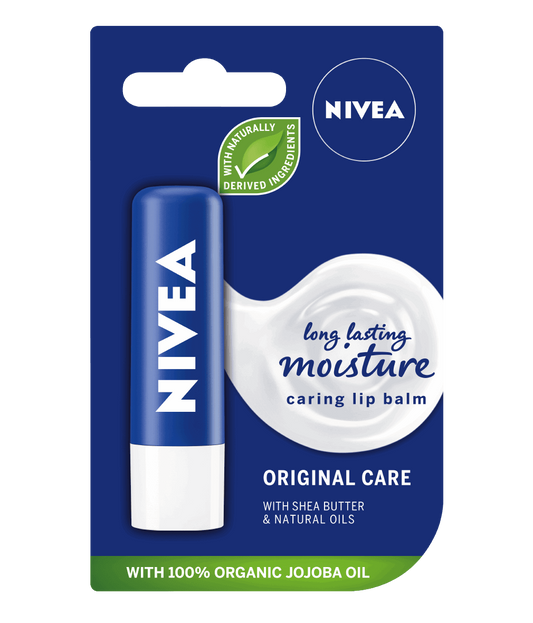 Nivea Long Lasting Moisture Caring Lip Balm - Original Care - Iconic and class