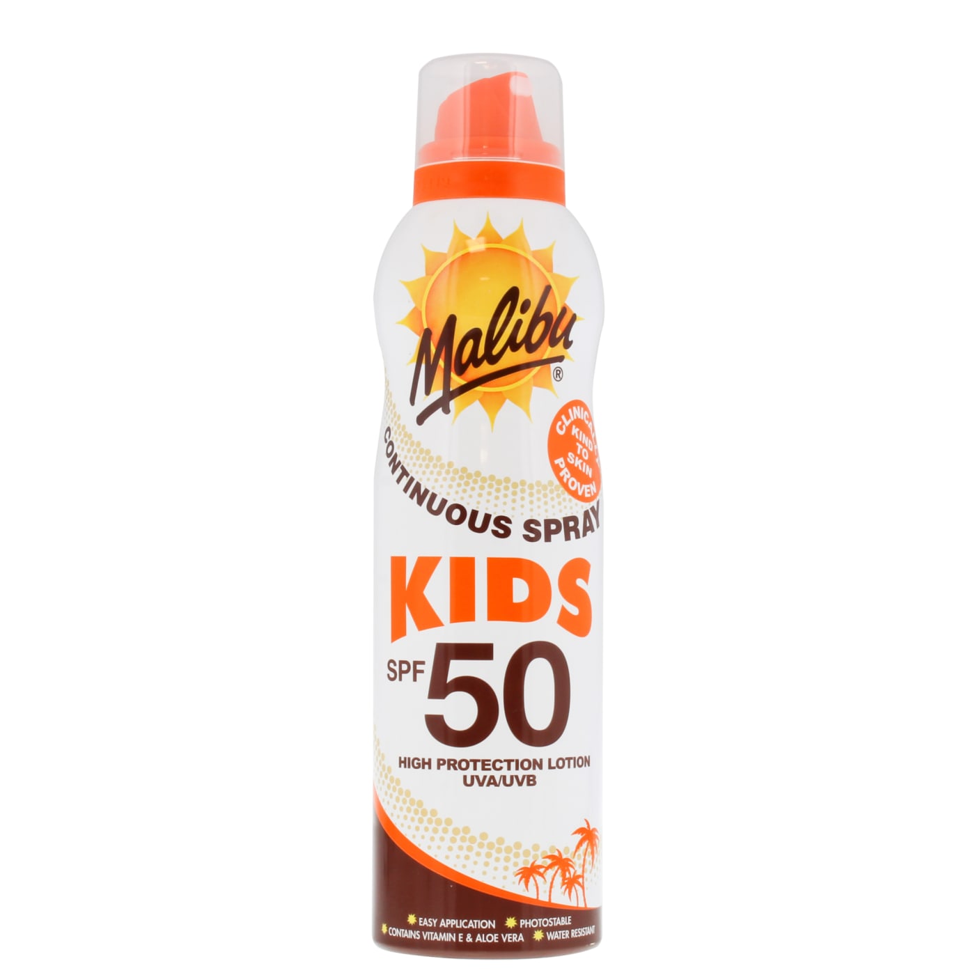 MALIBU 175ML SPF 50 KIDS CONT SPRAY LOTION