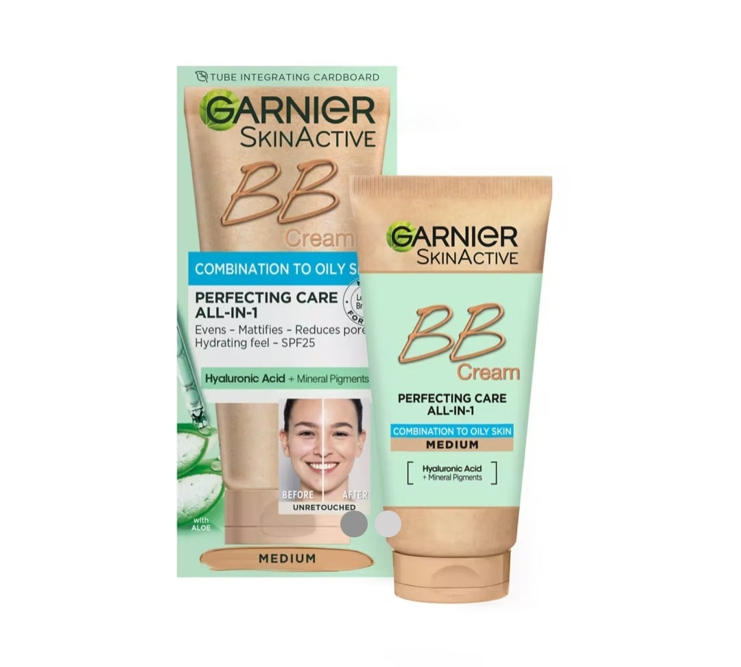 Garnier Oil-Free Perfecting Care All-in-1 BB Cream SPF25 Medium Shade 50ml