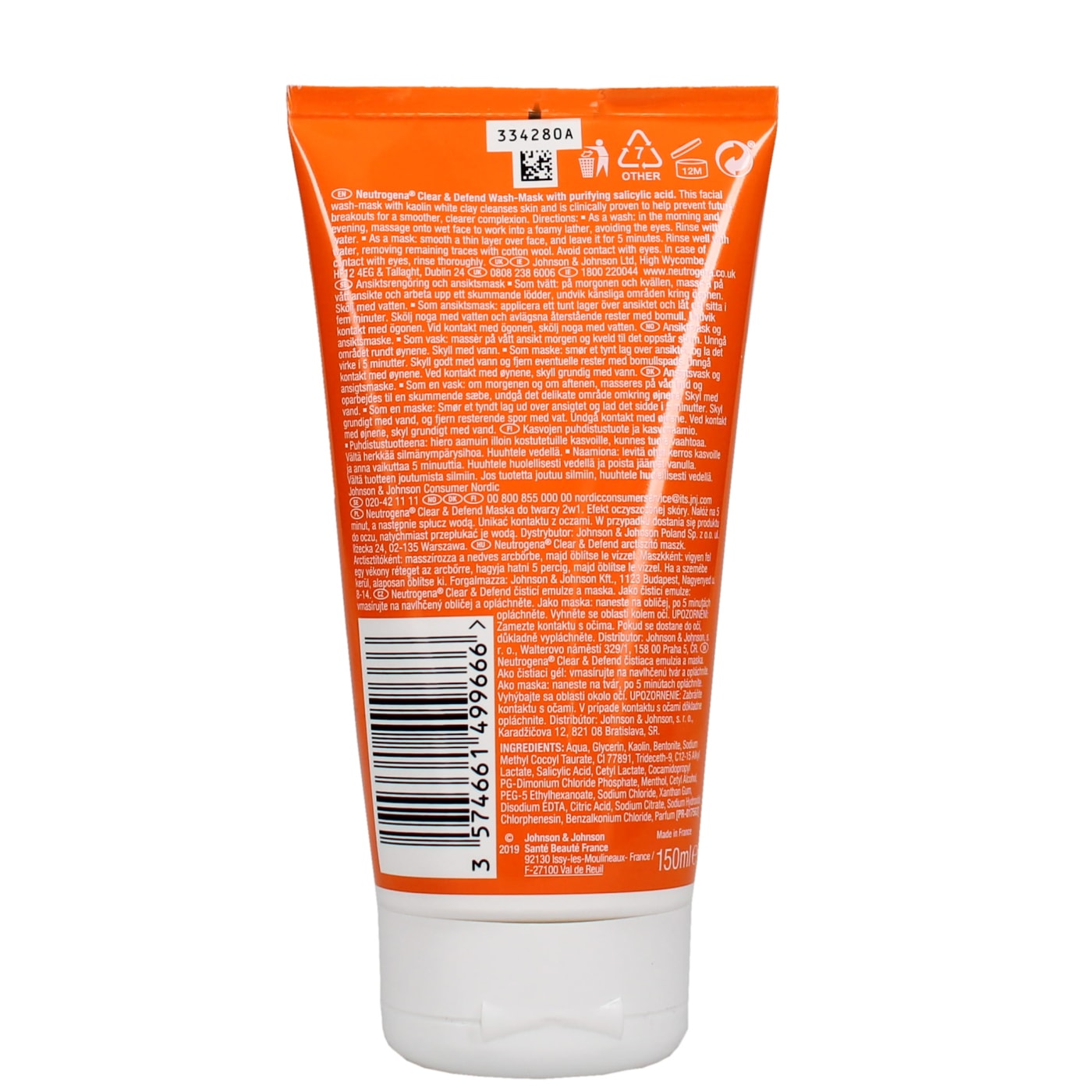 NEUTROGENA CLEAR & DEFEND 150ML WASH /MASK