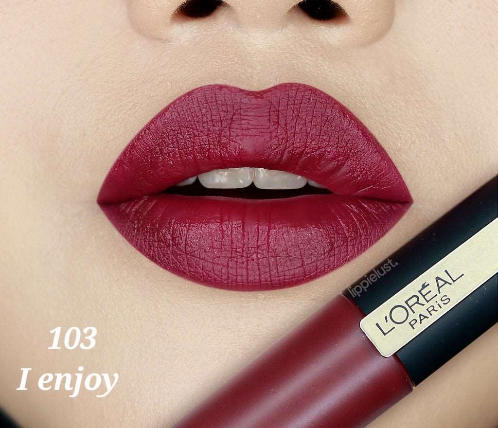 L'OREAL PARIS ROUGE SIGNATURE MATTE LIQUID LIPSTICK 103 I ENJOY