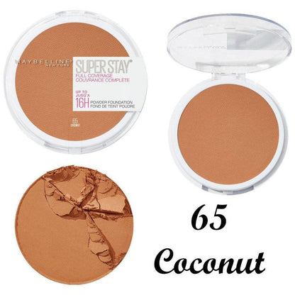 Maybelline Super Stay Full Coverage Powder Foundation Makeup, Matte Finish - Iconic and class