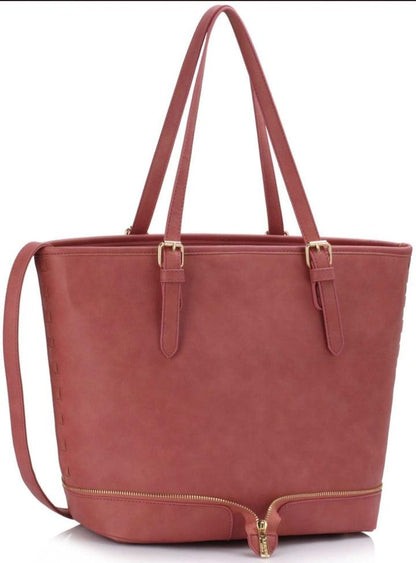 Pink Zipper Tote  Handbag - Iconic and class