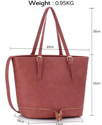 Pink Zipper Tote  Handbag - Iconic and class