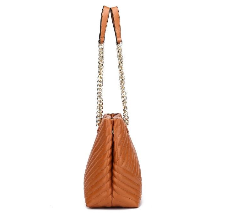 Tan Women's Tote Shoulder Bag - Iconic and class